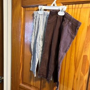 Carter's Gray and Brown Kids Casual Bottoms